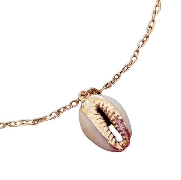 New Seashell Anklet Beach Theme Goldplated Chain Anklet Seashell Jewelry - Picture 4 of 6